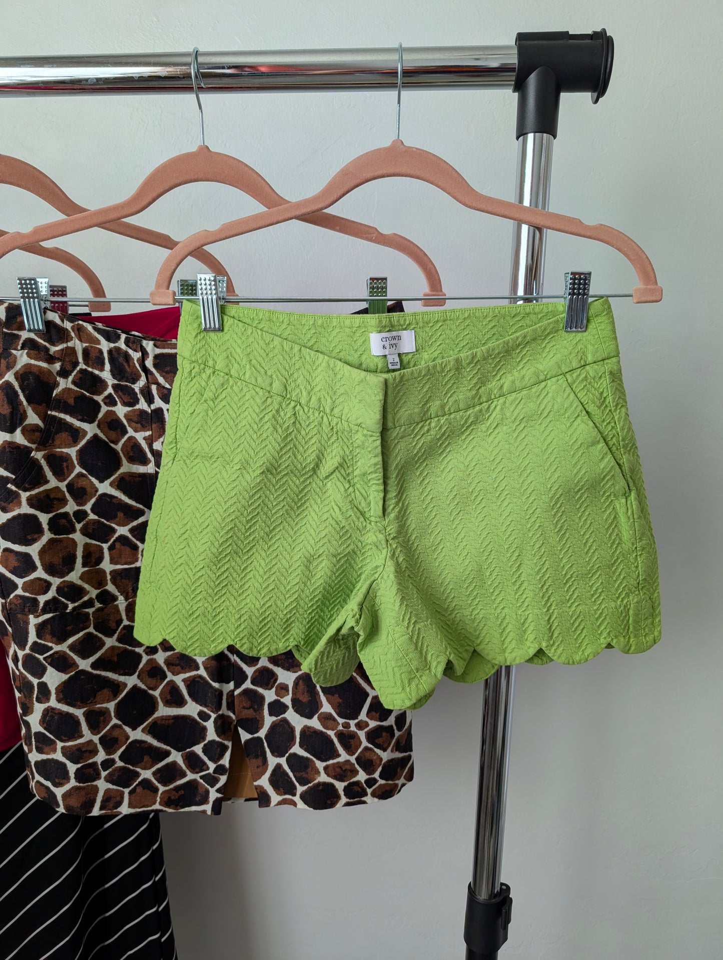 Bundle: Skirts Pink, Black, Brown & Green Shorts Size 29 Waist