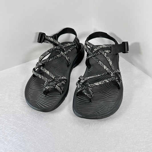 Chaco Two Straps Women's Black Gray Sandals Size 9