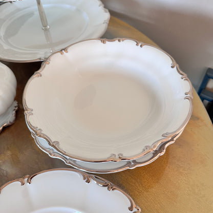 ✨ 86-Piece Hutschenreuther Revere Sylvia Platinum Trim Fine China Tableware Set