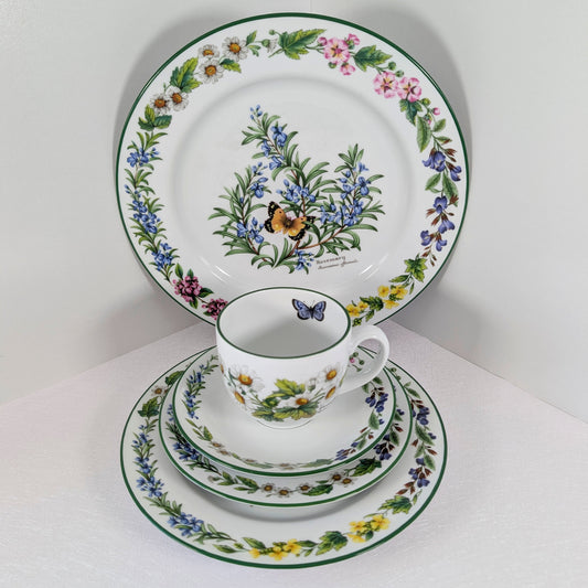 Royal Worcester Herbs Made In ENGLAND 5 Pieces Place Setting
