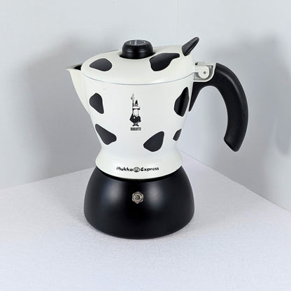 Bialetti Mukka Express Italian Made Cow Prints Cappuccino Maker Discontinued