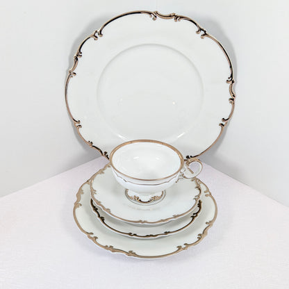 Hutschenreuther, Revere, Sylvia Platinum Trim 5 Pieces Place Setting