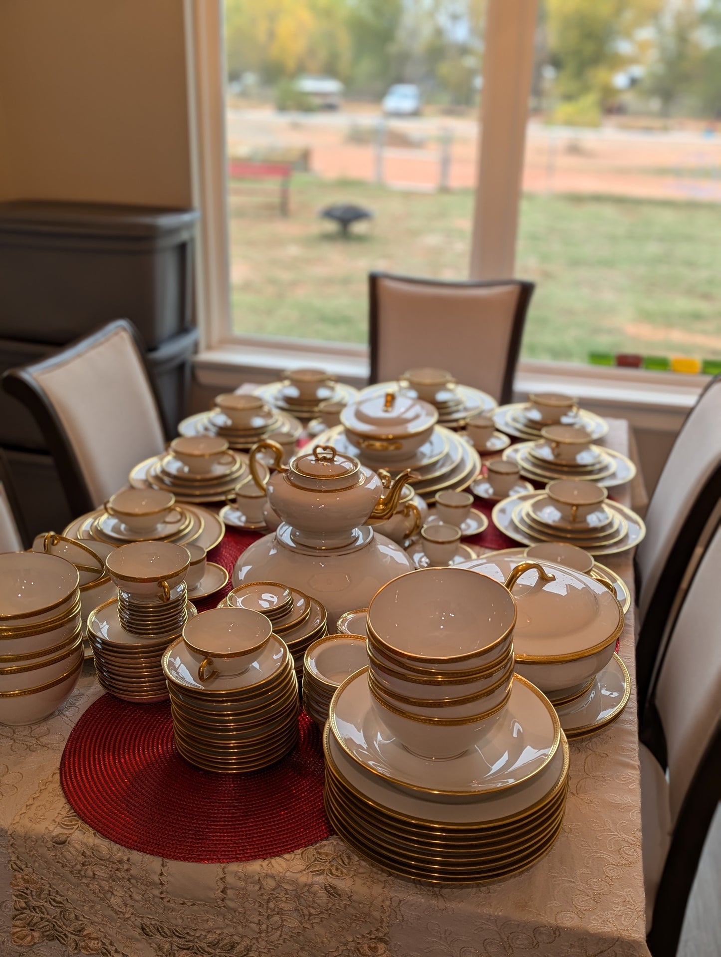 Antique Limoges W.G. & Co. 164-Piece Porcelain China Set – Gold Rim – 1900s-1932 – France