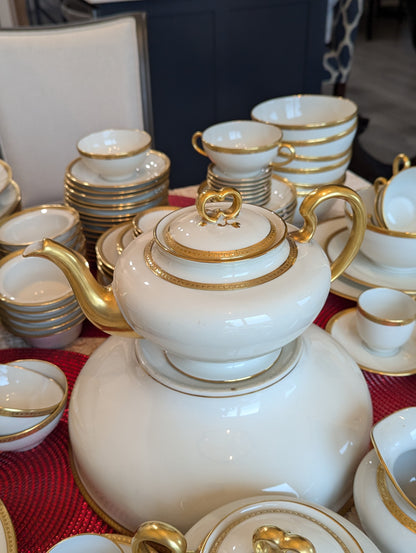 Antique Limoges W.G. & Co. 164-Piece Porcelain China Set – Gold Rim – 1900s-1932 – France