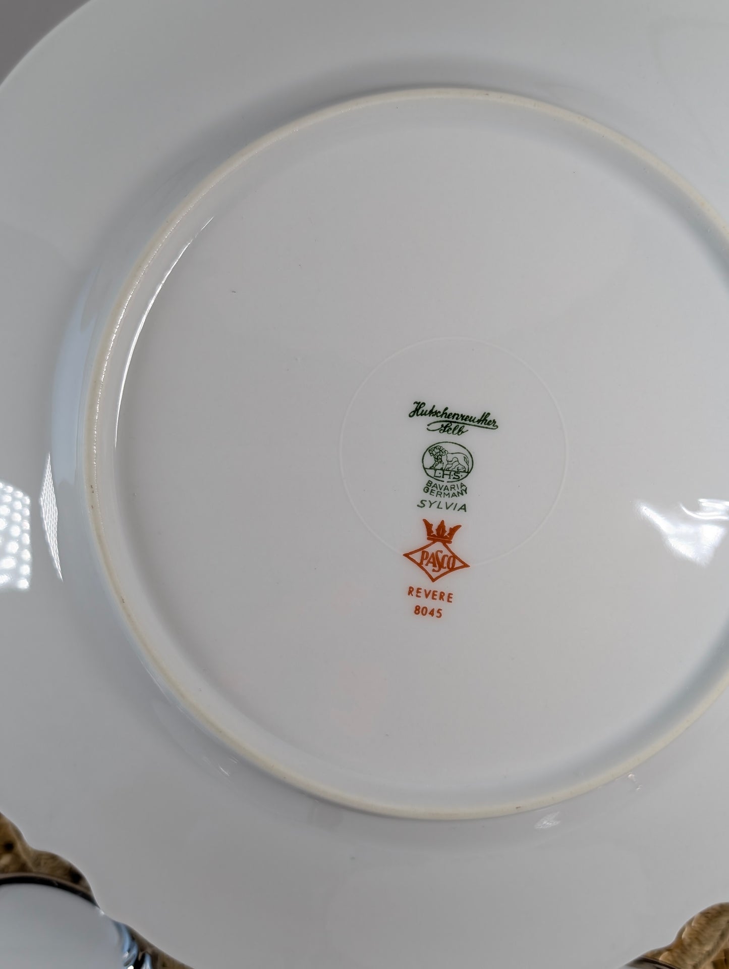 Hutschenreuther, Revere, Sylvia Platinum Trim 5 Pieces Place Setting