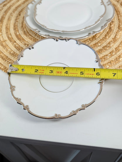 Hutschenreuther, Revere, Sylvia Platinum Trim 5 Pieces Place Setting