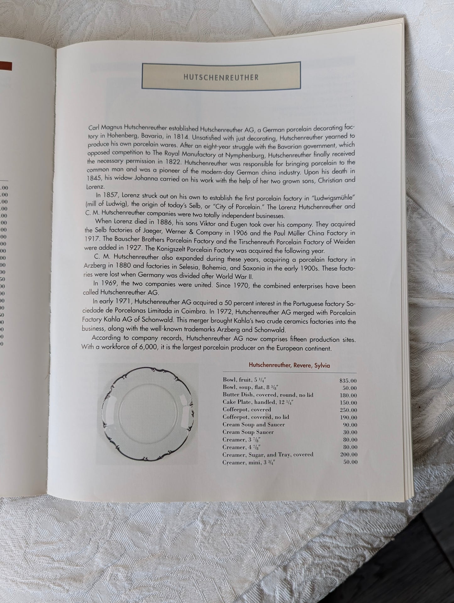 Hutschenreuther, Revere, Sylvia Platinum Trim 5 Pieces Place Setting