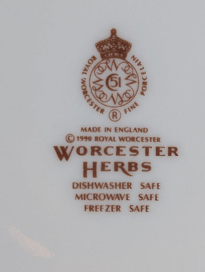 Royal Worcester Herbs Made In ENGLAND 5 Pieces Place Setting