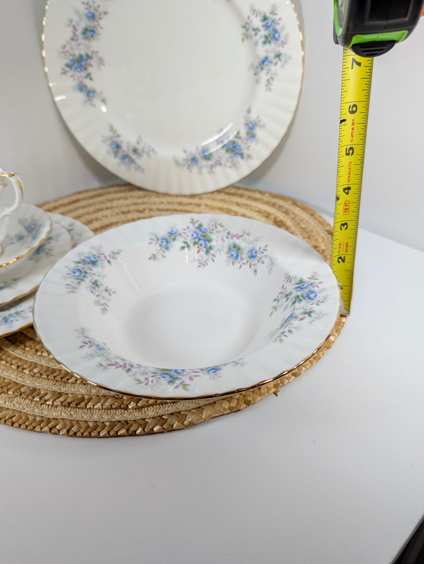 Royal Albert Blue Blossoms Made In England 6 Pieces Place Setting