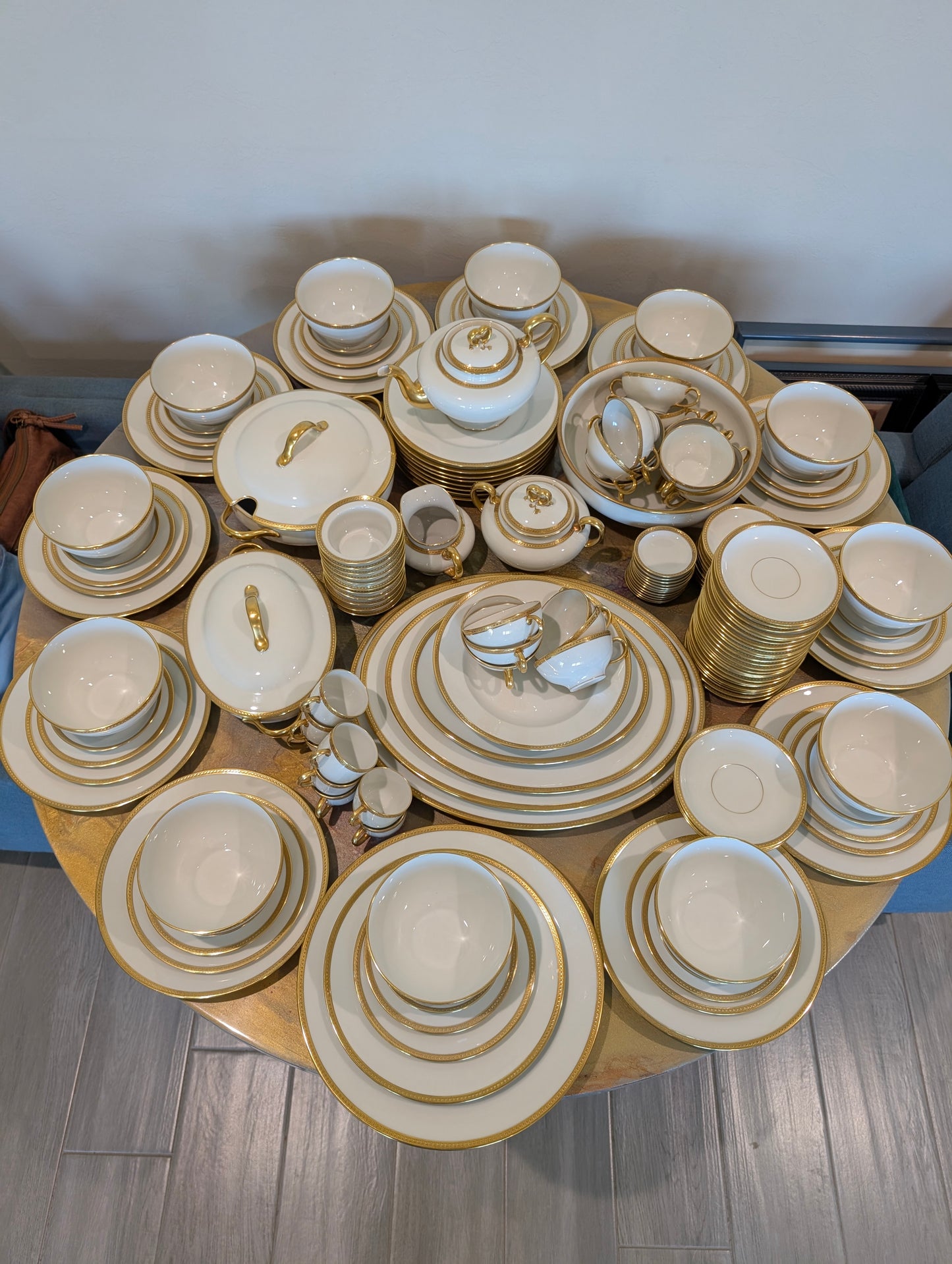 Antique Limoges W.G. & Co. 164-Piece Porcelain China Set – Gold Rim – 1900s-1932 – France