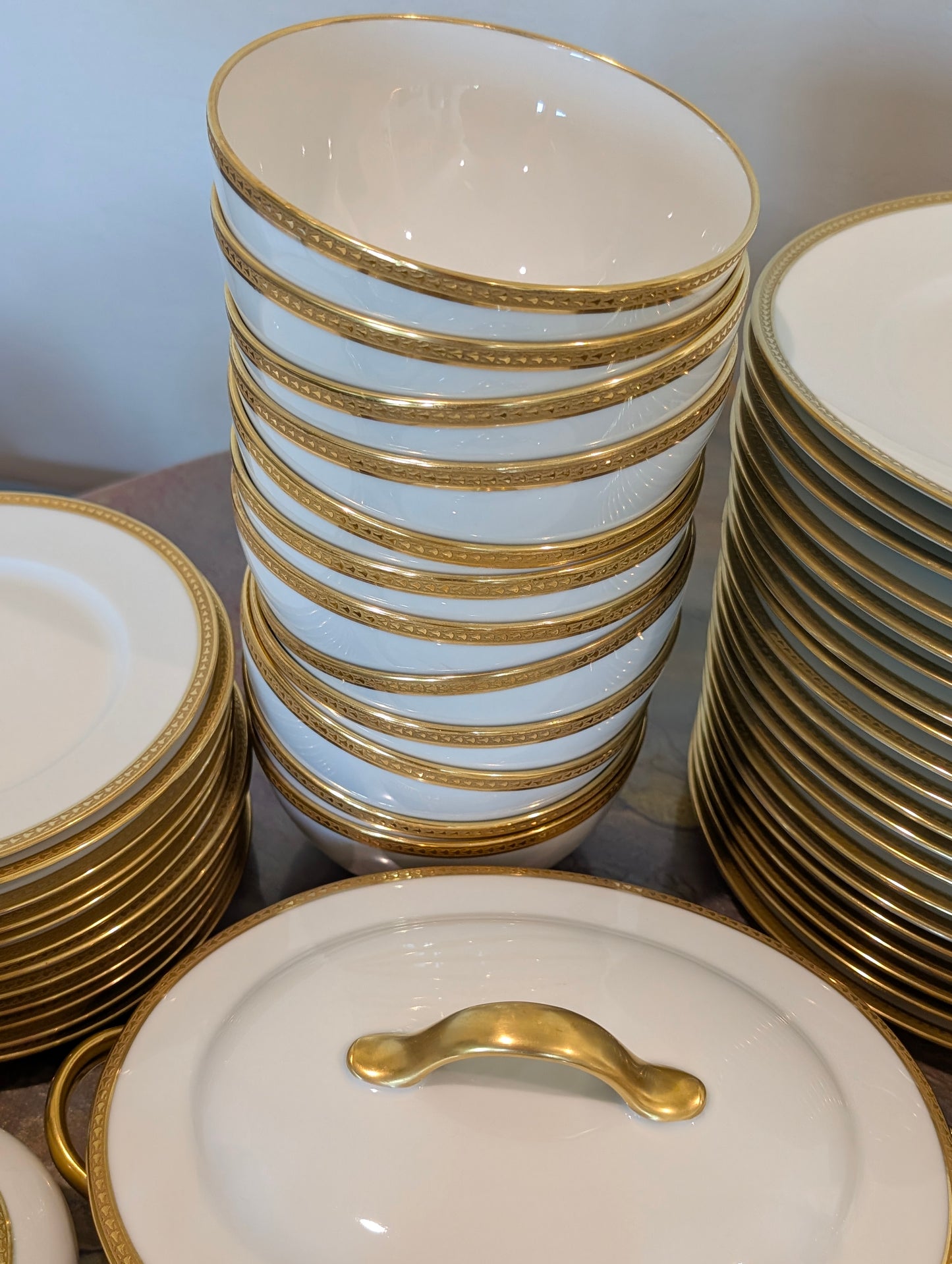 Antique Limoges W.G. & Co. 164-Piece Porcelain China Set – Gold Rim – 1900s-1932 – France