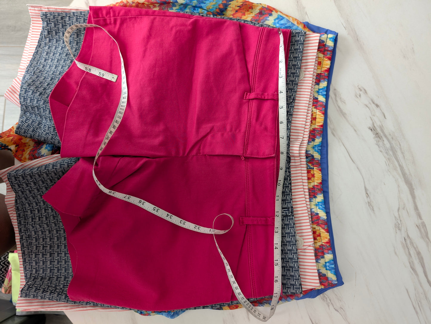 Bundle of blue Pink Shorts, Multi-Midi Skirts, Blue Swim Skorts