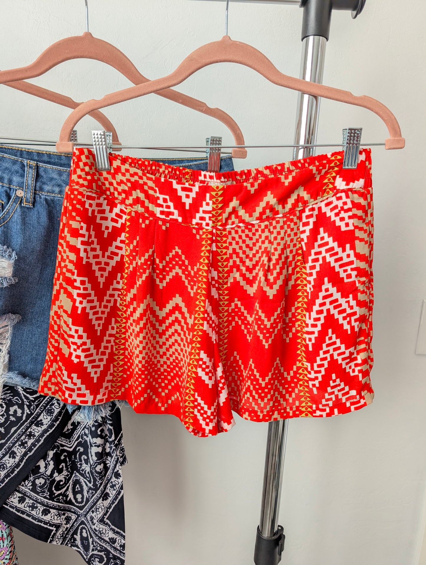 Bundle: Maxi Skirt, Midi Skirt, Neon, Denim Shorts Size 29 Waist