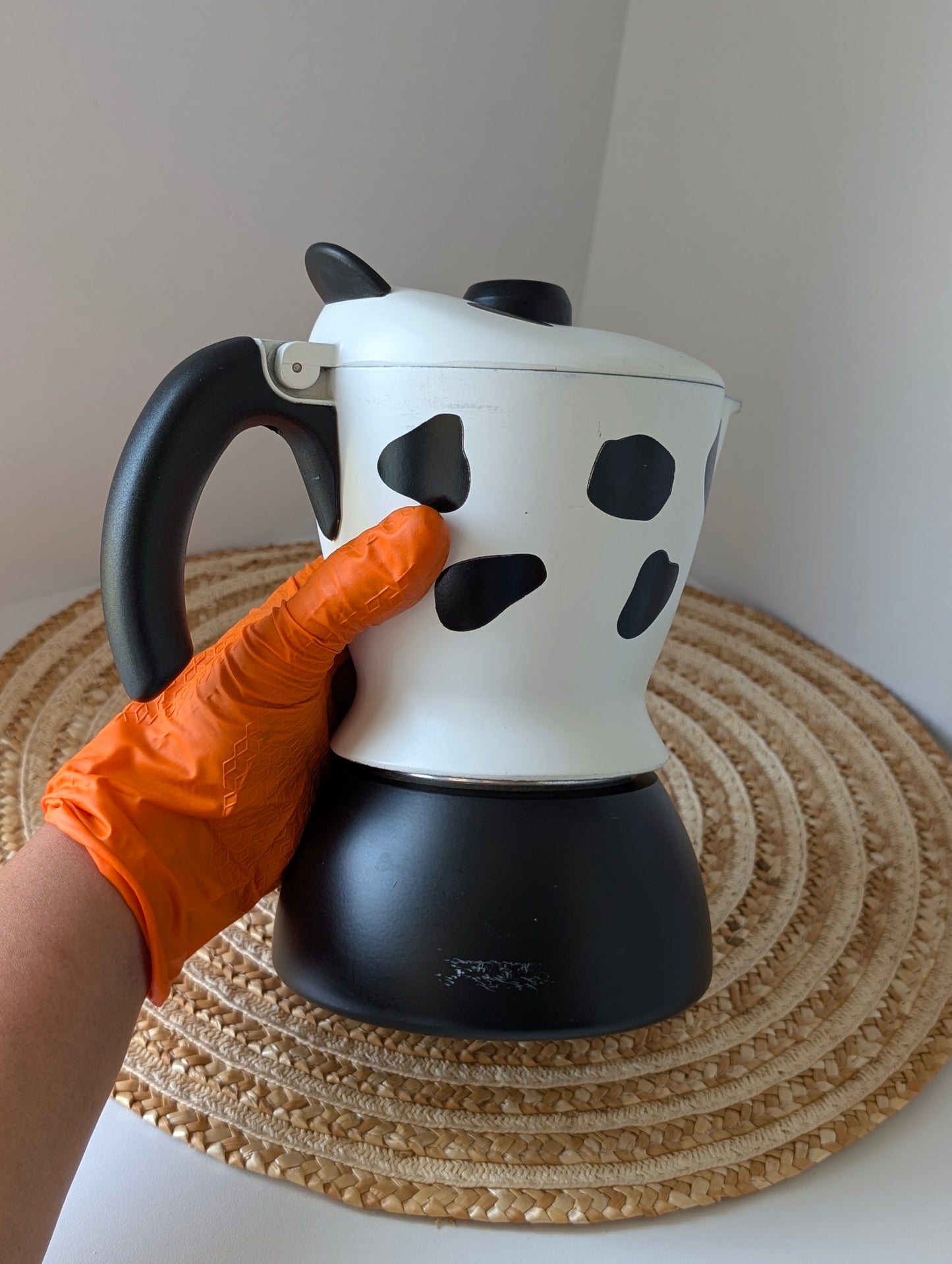Bialetti Mukka Express Italian Made Cow Prints Cappuccino Maker Discontinued