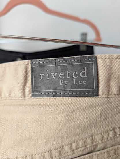 Bundle of Brown Gray Shorts and Lighwashed Denim Skirts Size 32. 3 pcs