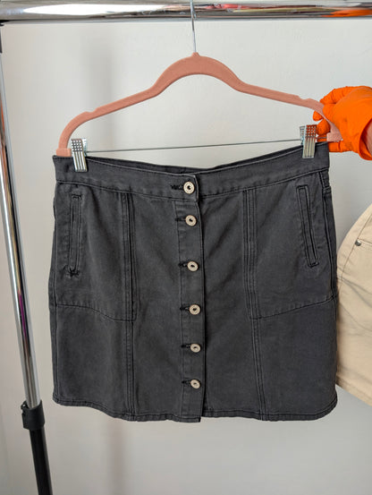 Bundle of Brown Gray Shorts and Lighwashed Denim Skirts Size 32. 3 pcs