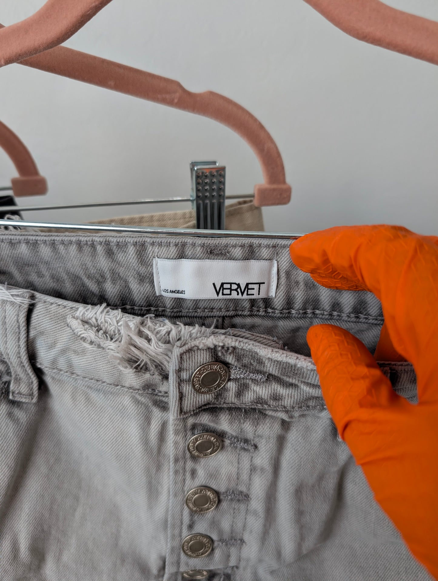 Bundle of Brown Gray Shorts and Lighwashed Denim Skirts Size 32. 3 pcs