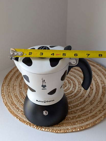 Bialetti Mukka Express Italian Made Cow Prints Cappuccino Maker Discontinued