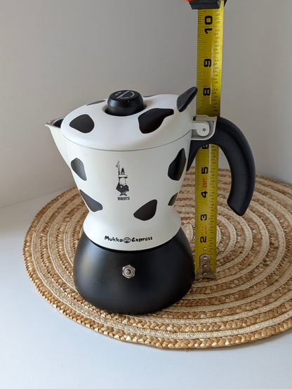 Bialetti Mukka Express Italian Made Cow Prints Cappuccino Maker Discontinued